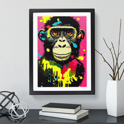 Paint Splash Monkey No.2 - Wall Art