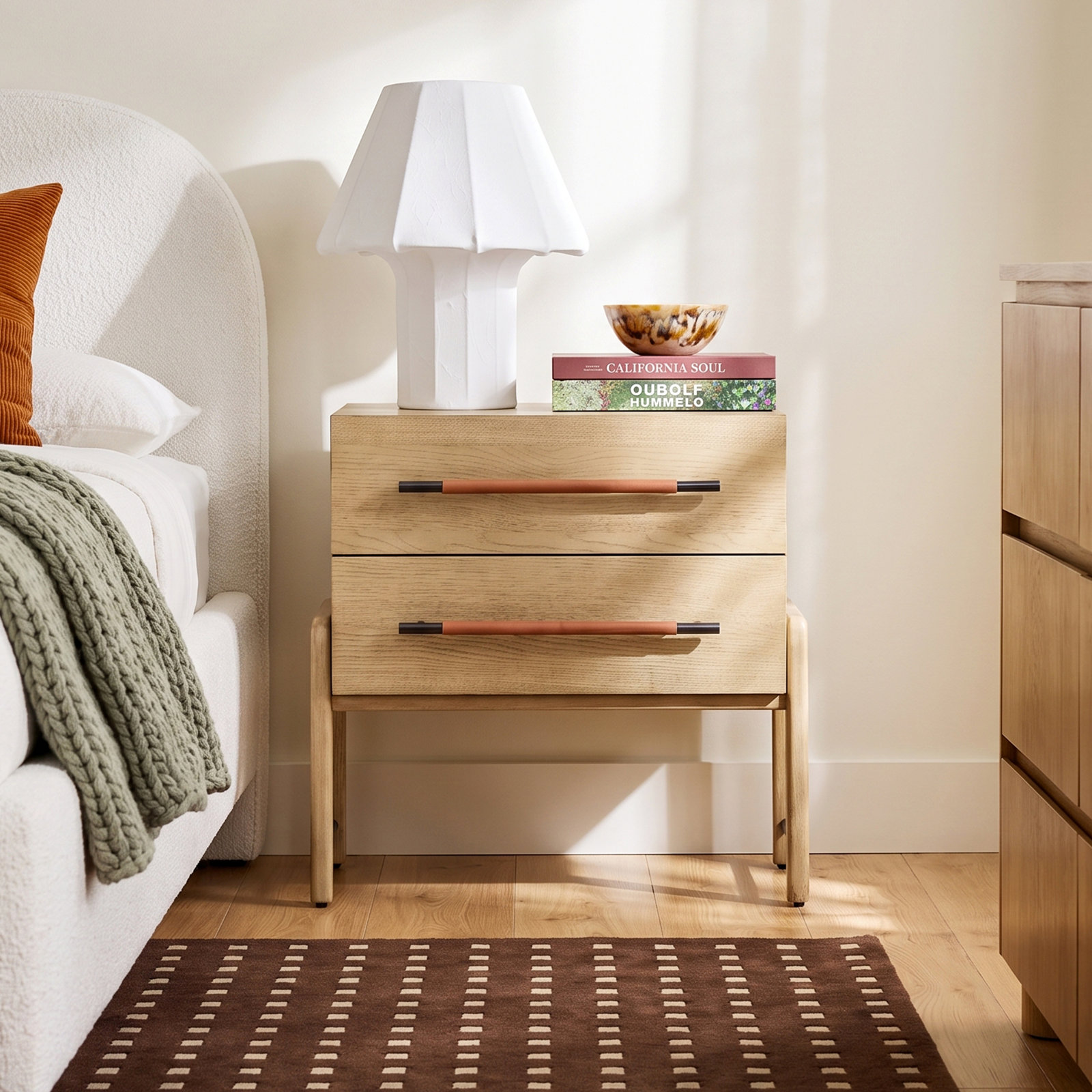 Karsten 2 - Drawer Nightstand in Brown, Yucca Oak