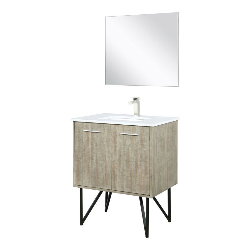 20,22 po Meuble-lavabo profond rustique, comptoir en marbre, robinet inclus et 28 comptoir de salle de bain 30 miroirs péruviens, réfléchissant