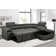 99.5" L Shaped Sectional Sleeper Sofa 2 in 1 Convertible Sleeper Sofa Bed With Pull Out Bed And Cup