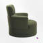 Fauteuil demi-tonneau rembourré et pivotant-1341733567
