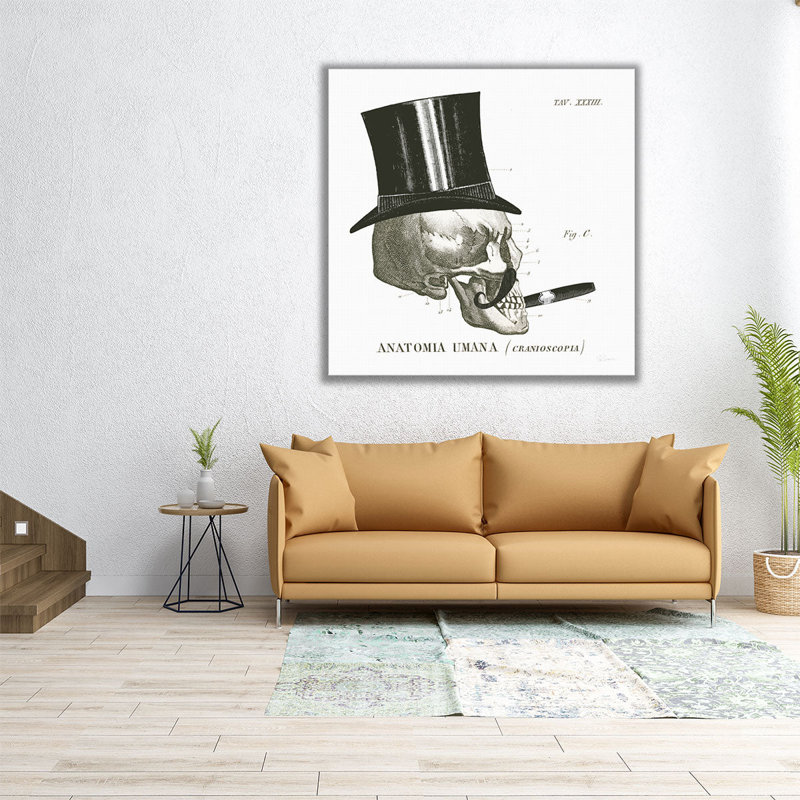 «Dandy Bones III Black and White», reproduction d'art sur toile, H 20 po x l 20 po