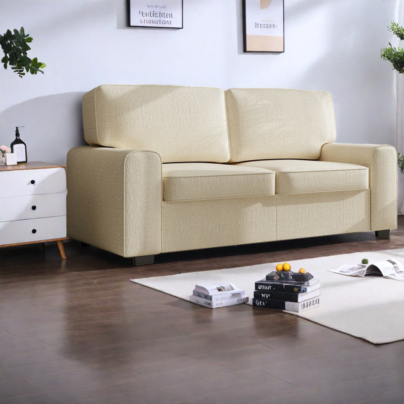 Canapés modernes confortables avec tissu en chenille, conception compacte pour la maison et le bureau
