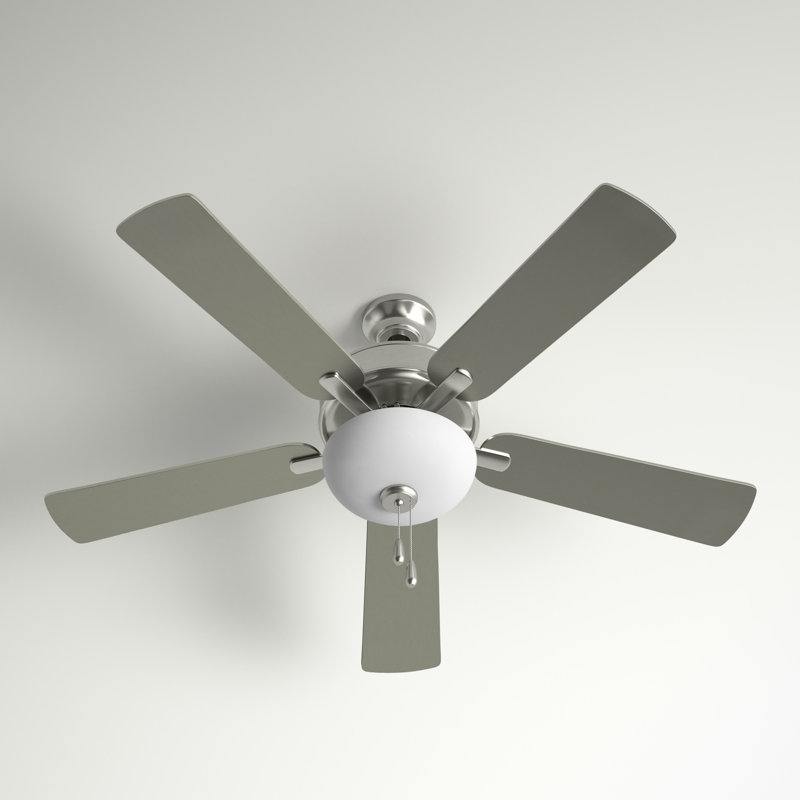 Joines 52'' Ceiling Fan with Light Kit, Brushed Nickel