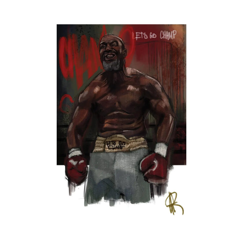 Let's Go Champ - Wrapped Canvas Print, 30.48cm H x 20.32cm W x 1.905cm D
