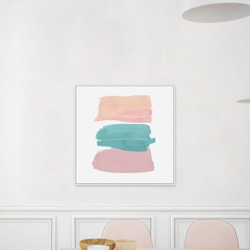 « pastels painting », reproduction sur toile encadrée, H 48 po x l 48 po