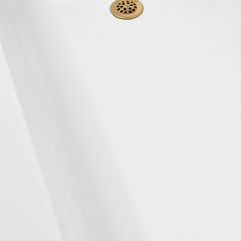 72'' x 36'' Acrylic Soaking Drop-In Bathtub, Drain Included, Brushed Gold