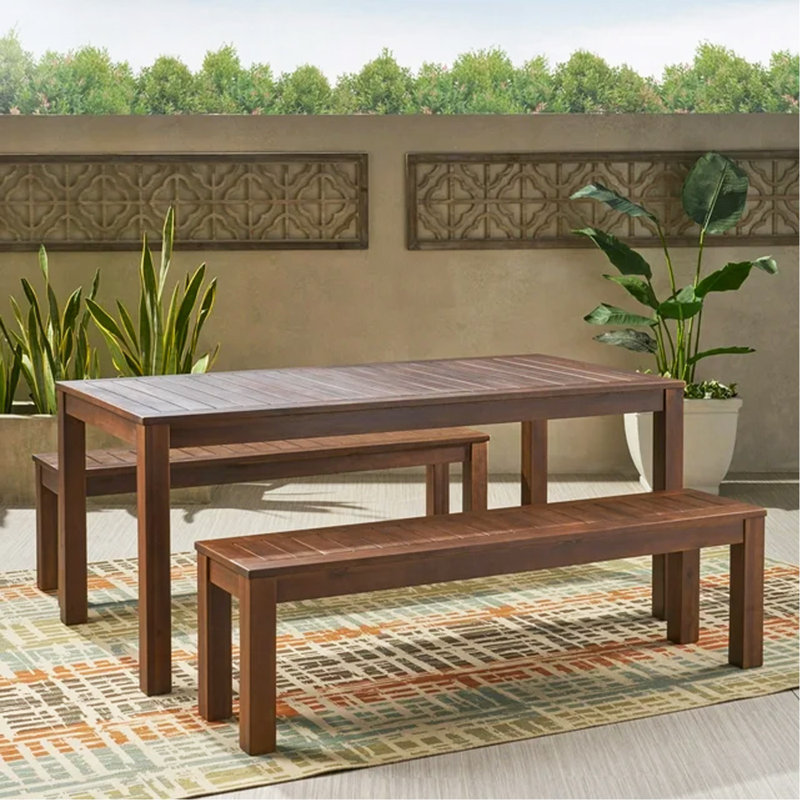Table et banc d'extérieur pour cour
