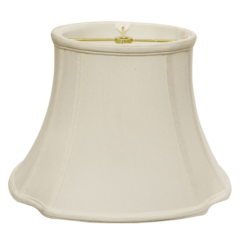 Abat-jour cloche en soie 12,5 "(araignée), Blanc, H 12,5 po x l 19 po x P 19 po