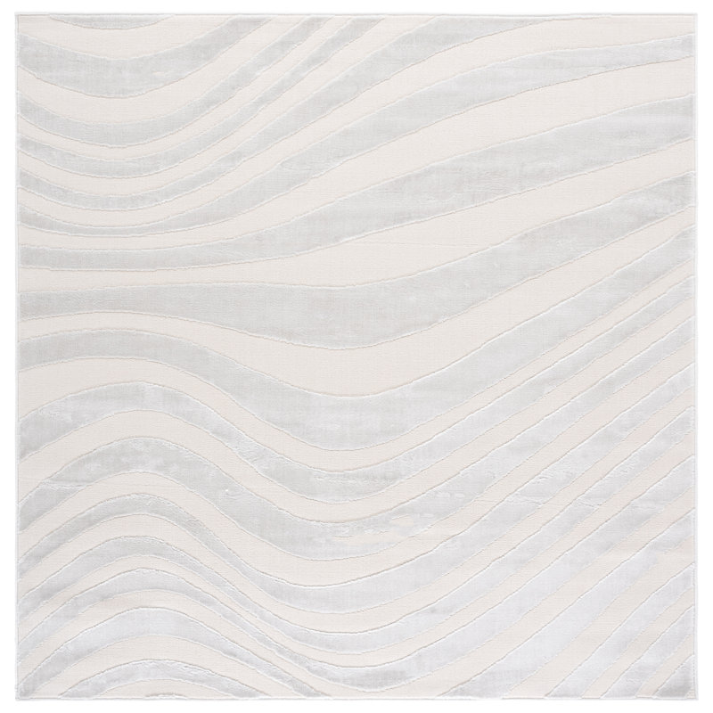 Saylor 100 Performance Abstract Indoor Rug, Square 6'3"