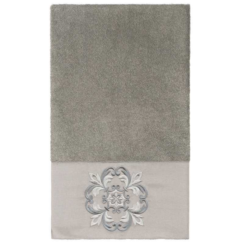 Serviette de bain en coton turc ALYSSA, Gris foncé