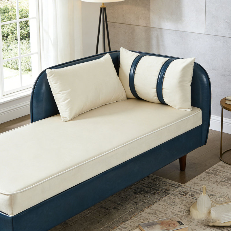 Méridienne de rangement 65 ", Beige+Blue