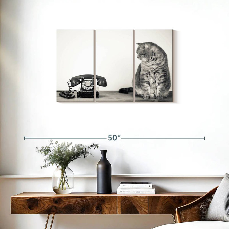 Vintage Cat, 20" H x 33" W