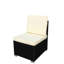 5 patios d'extérieur: Pe, intempéries, coussins beiges Delight de mobilier: coussins, table basse