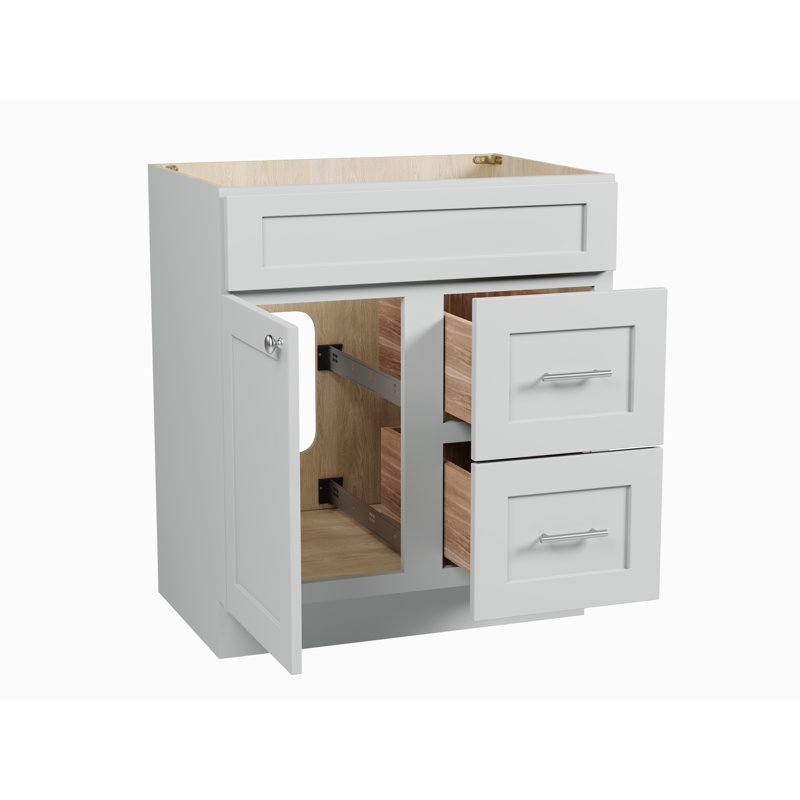 Meuble-lavabo avec tiroir 30 po Disar, Gris