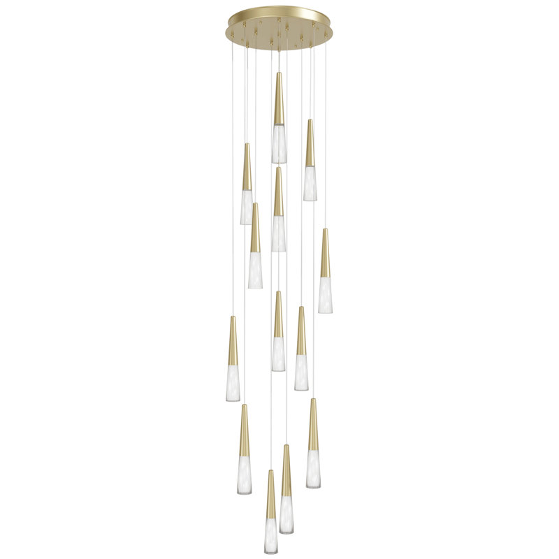 Encino 13 - Light Chandelier, Brushed Brass