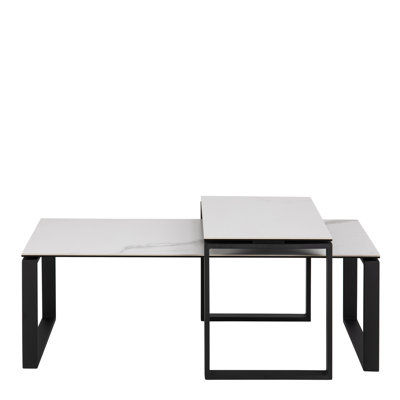 Katrine Coffee Table Set with Ceramic Akranes Top
