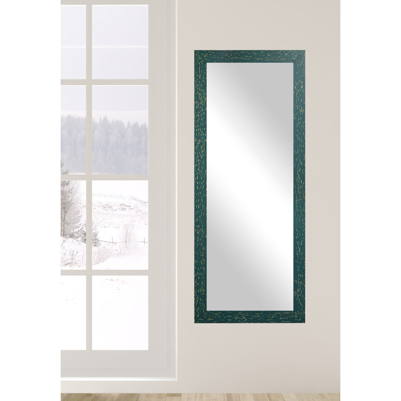 Renegar Solid Wood Flat Mirror, 63" H x 25" W, Seagreen