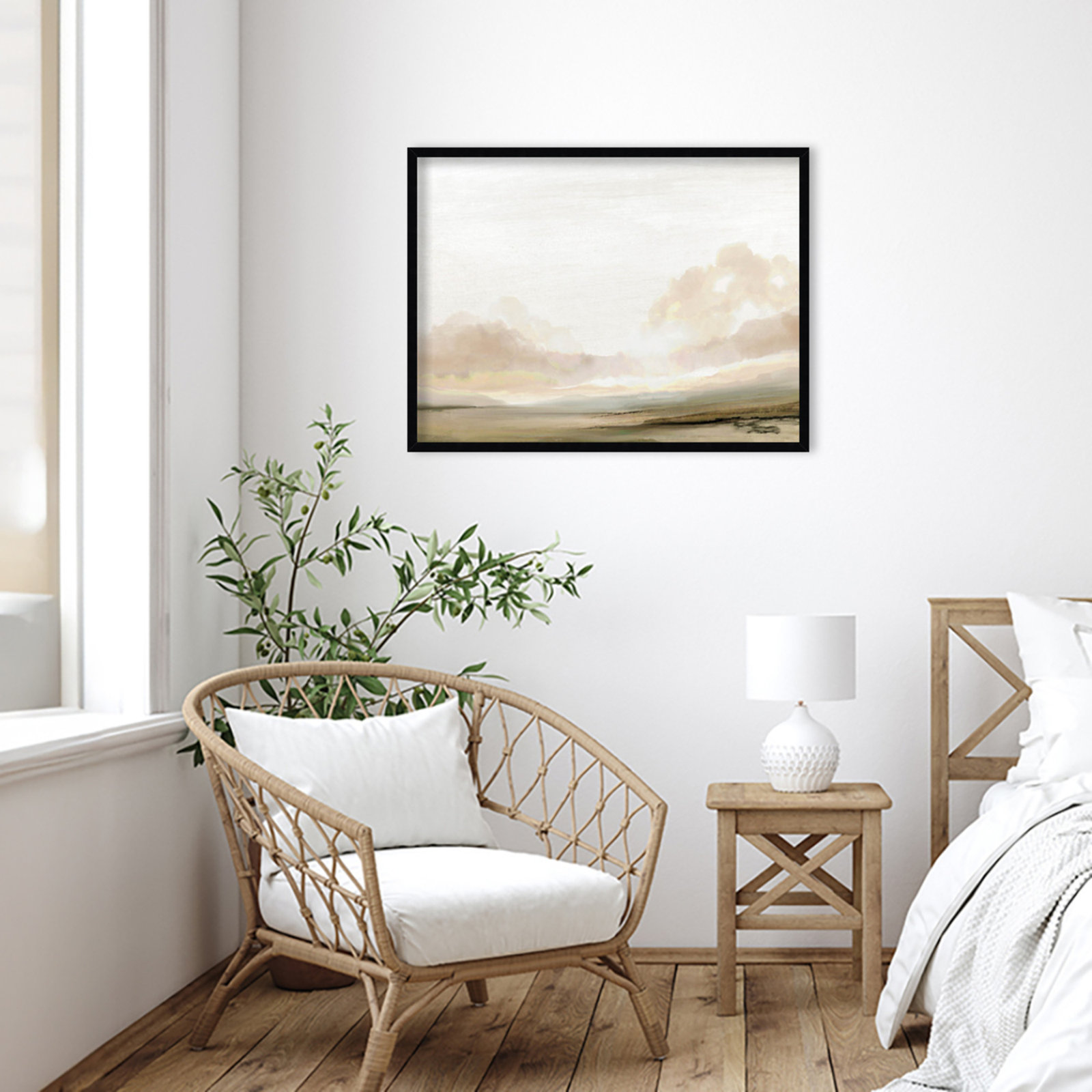 Southern Landscape by Dan Hobday, Black, 25" H x 33" W x 1" D