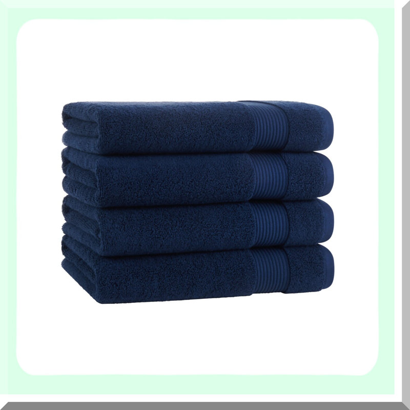 UltraSoft 100% Cotton Luxury Bath Towels - Pack of 4, 600 GSM, Quick-Drying & Highly Absorbent, Ideal for Beach Houses, Hotels & Rentals, Lapis Navy