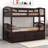 Bunk Bed With Ladder,Safety Rail,Trundle And Drawers