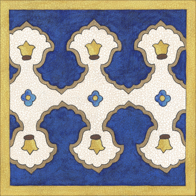 Royal Lapis IV by Vanna Lam - Wrapped Canvas Print, 30cm H x 30cm W x 3.8cm D