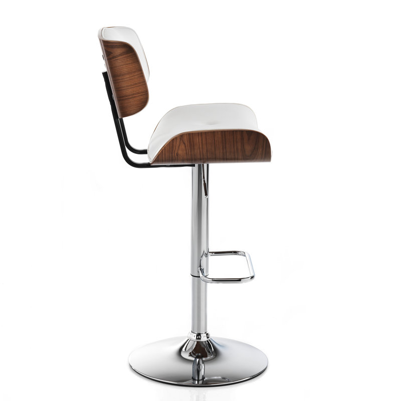 Upholstered Counter Stool with Metal Frame