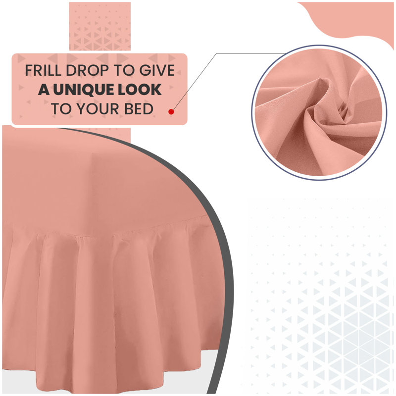 Percale Valance Sheet Polycotton Solid Colour Bed Sheet Single Double King Super King Machine Washable High Quality