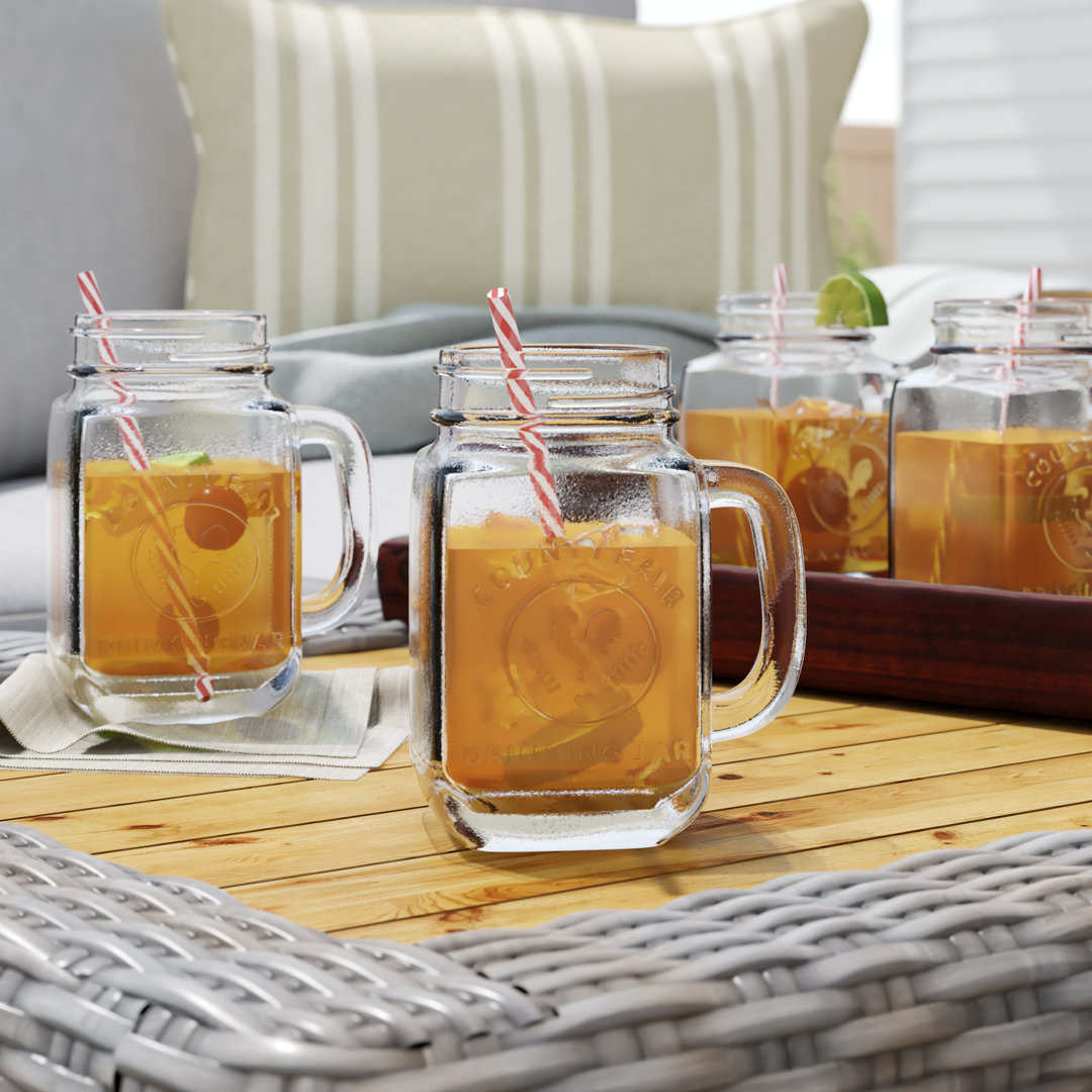 County Libbey Fair Glass Drinking Jars (Set of 12) Libbey