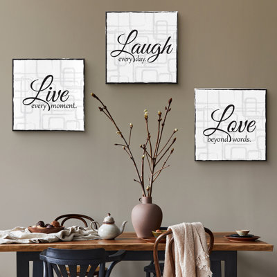 Live Laugh Love 3 pièces