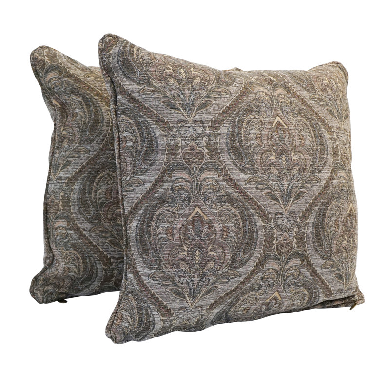 Jacquard Chenille Collection Floral Chenille Reversible Throw Pillow, 25" x 25"