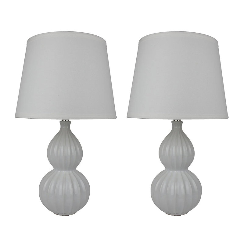 Aiden Lamp, Gray, White