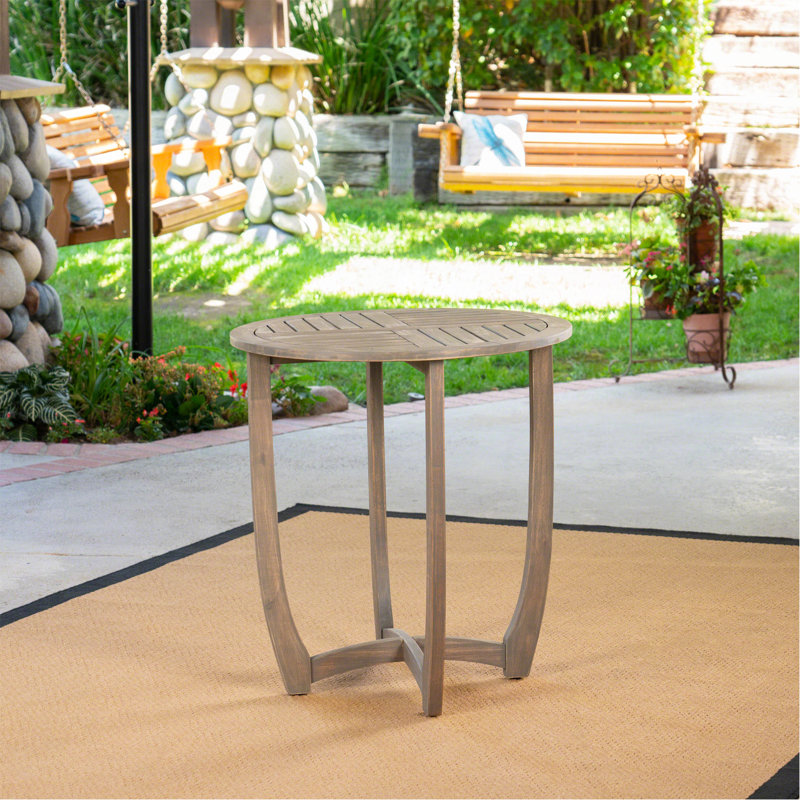 Table circulaire en bois 27,5 po