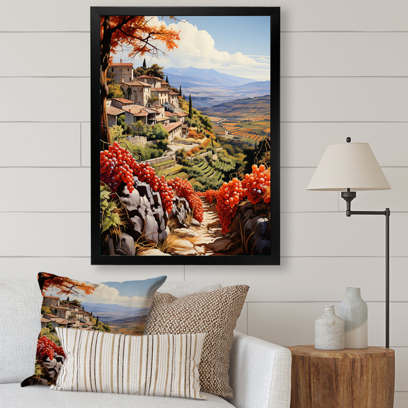 Fauvisme espagnol Hacienda III - impression, Cadre photo noir, H 40 po x l 30 po x P 1,5 po