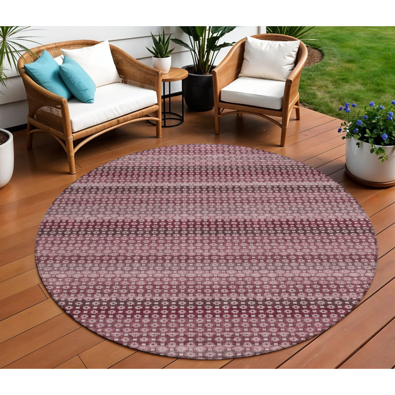 Tapis intérieur lavable rayé 8 pi