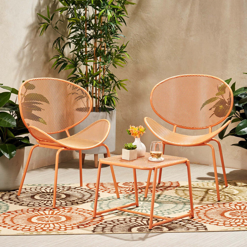 Elba 3-Piece Chat Set, Orange