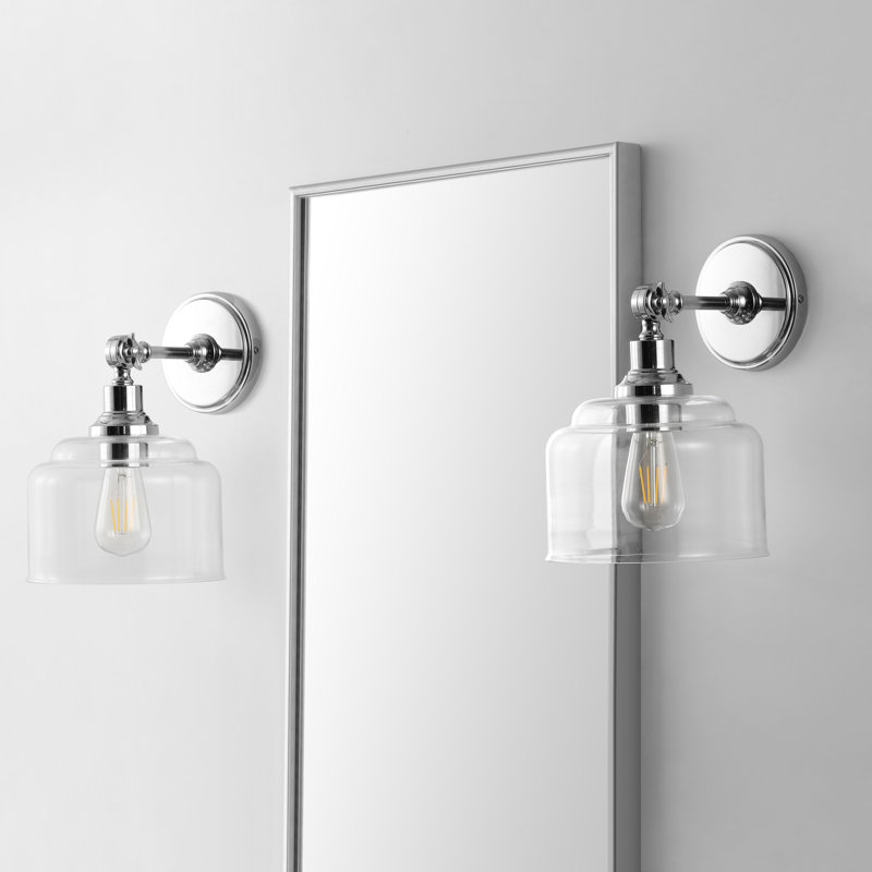 Gober LED Armed Sconce, Chrome