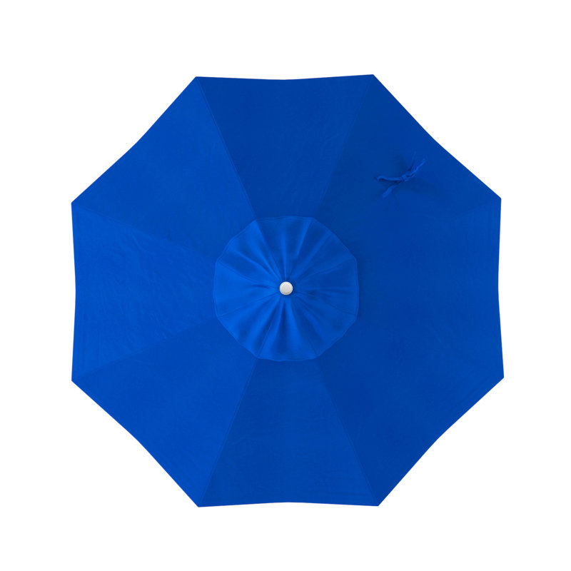 Parasol de marché 7,5', Blanc, Toile Sunbrella® bleu pacifique, Sunbrella®
