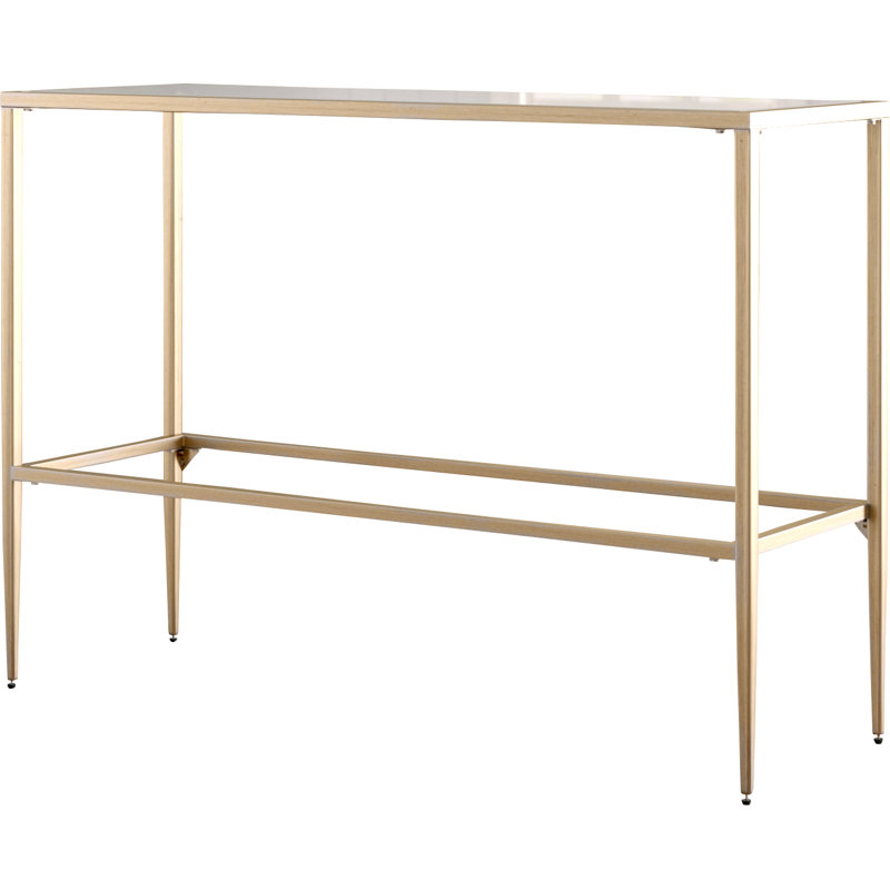Edmont 42'' Glass Top Console Table