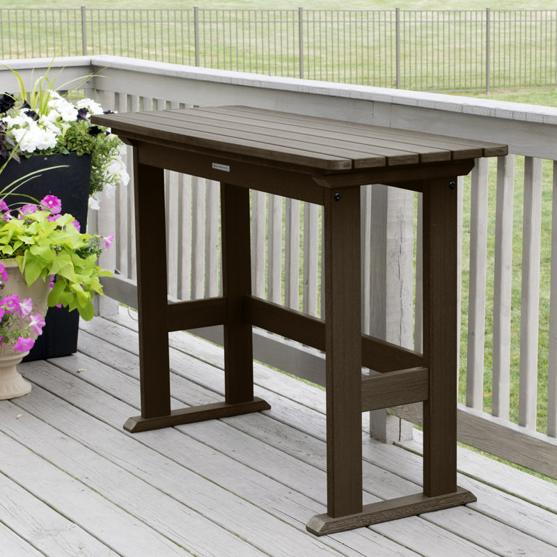 Arbnora Rectangular Outdoor Bar Table , 54'' in. W 21.05'' in. D, Weathered Acorn