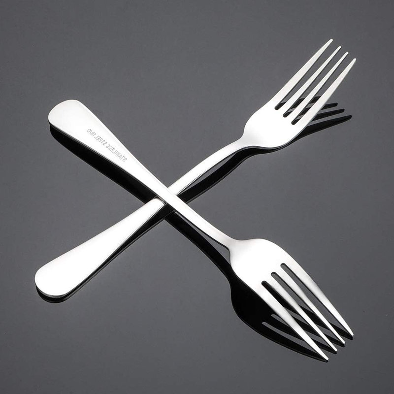 Ensemble de 24 fourchettes de table Didadi, ensemble de 24, fourchettes de vaisselle en acier inoxydable 24 pièces, fourchettes à couverts pour la maison, la cuisine ou le restaurant, poli miroir, va au lave-vaisselle