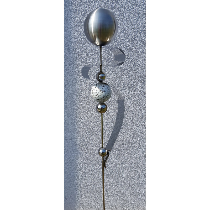 Dawda Stainless Steel Garden Stake, Matt brushed stainless steel
