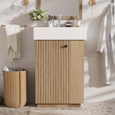 Meuble-lavabo 21,6 po avec lavabo en céramique