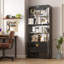 180cm H Display Cabinet with RGB Sensor Lights, 4-Tier Lockable Storage Cabinet-1395195999