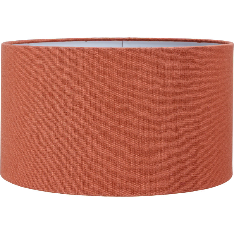 Henry 17cm H Cotton Drum Lamp Shade ( Clip On ) in Orange