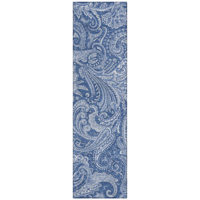 Fareham Flatweave Washable Paisley Indoor / Outdoor Rug