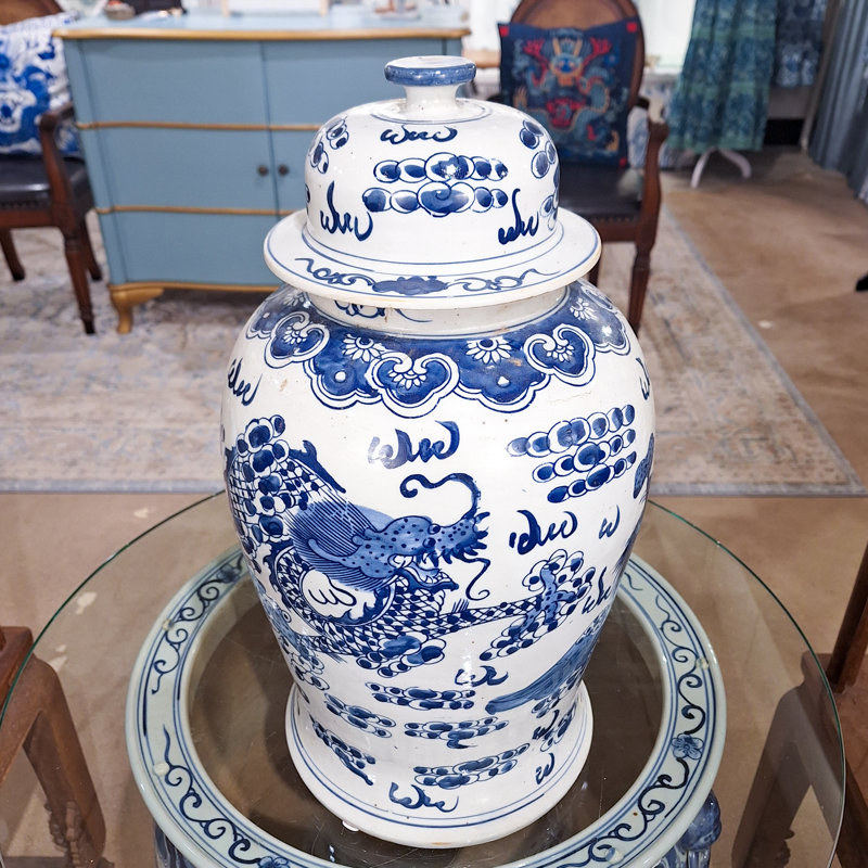 Handmade Porcelain China Ginger Jar