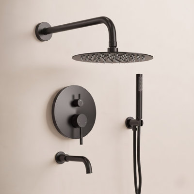 AquaSpa 10" Shower System with Tub Faucet