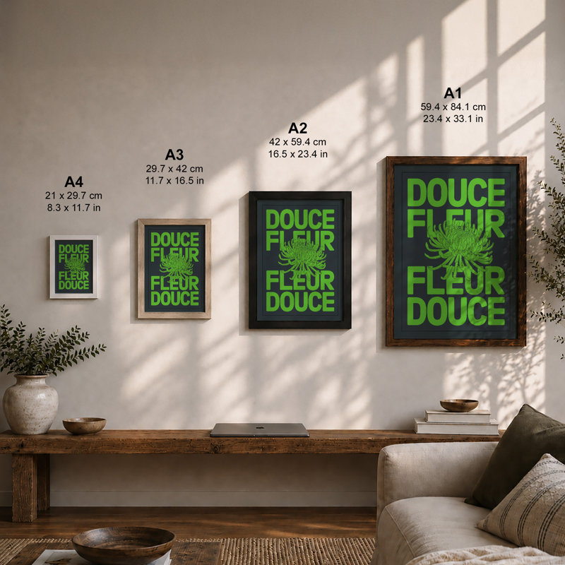 Douce Fleur Botanical - Framed Print, Unframed, A1 - 84.1 x 59.4 cm