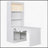 83.4"Tall Bookshelf with Writing Desk